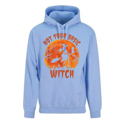 Not Your Basic Witch Funny Halloween Costume Gift Unisex Surf Hoodie