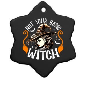 Not Your Basic Witch Funny Halloween Costume Cool Gift Ceramic Star Ornament