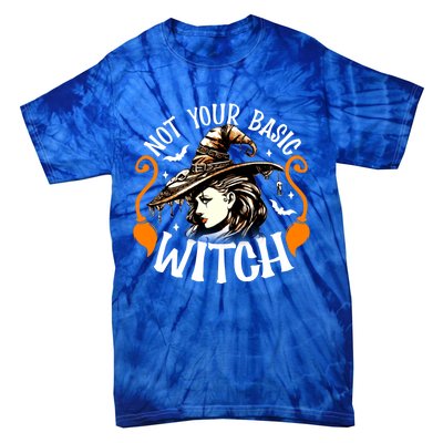 Not Your Basic Witch Funny Halloween Costume Cool Gift Tie-Dye T-Shirt