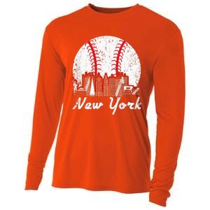 New York Baseball NY Cooling Performance Long Sleeve Crew