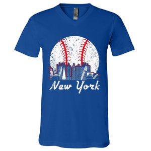 New York Baseball NY V-Neck T-Shirt