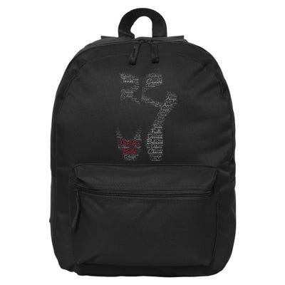 New York Ballet Pointe Shoe 16 in Basic Backpack