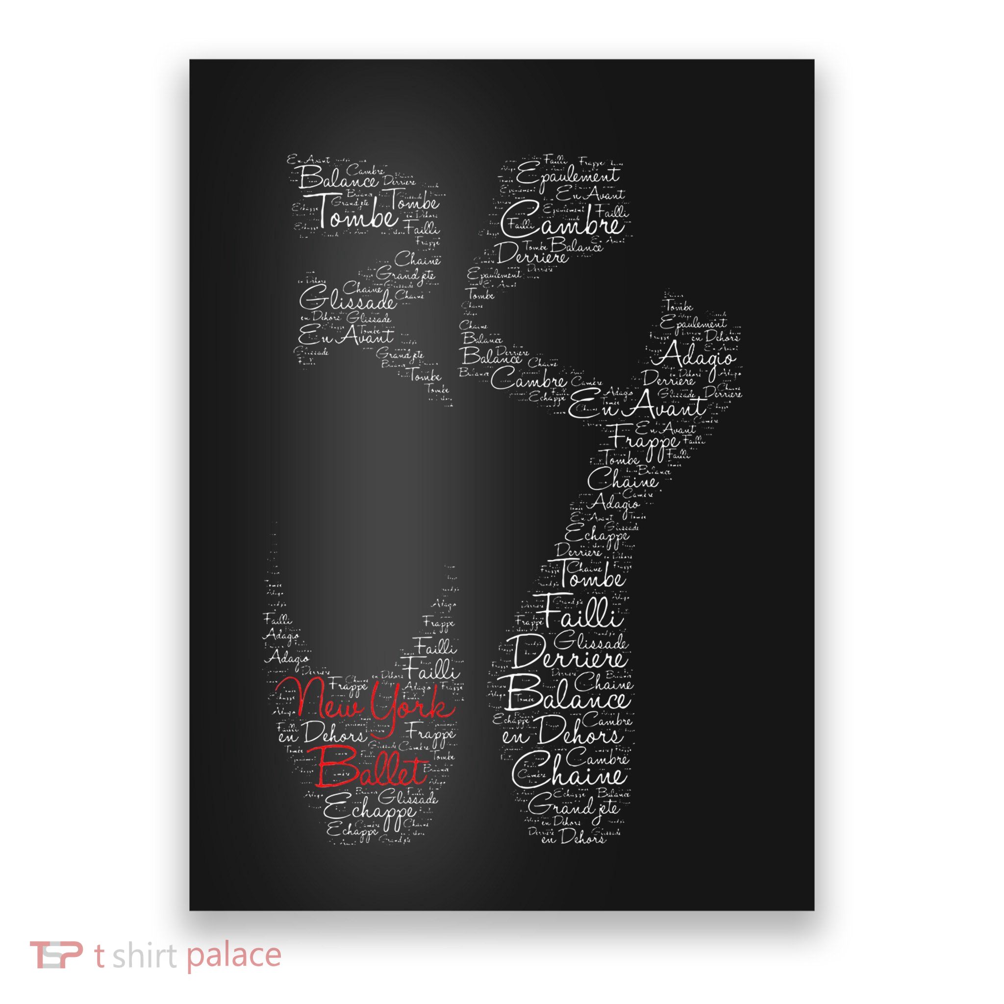 New York Ballet Pointe Shoe Poster