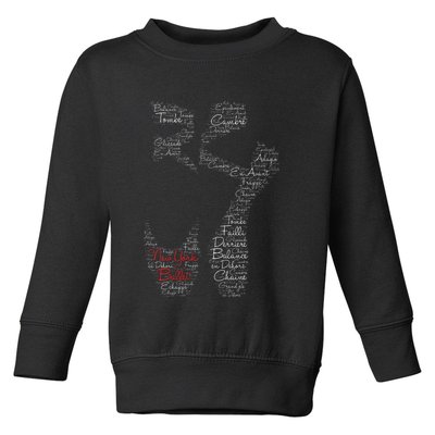 New York Ballet Pointe Shoe Toddler Sweatshirt