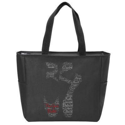 New York Ballet Pointe Shoe Zip Tote Bag