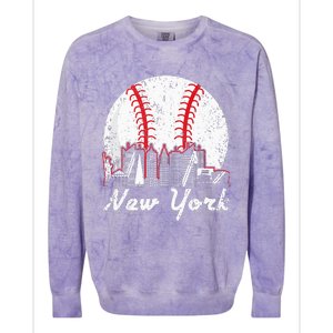 New York Baseball NY Colorblast Crewneck Sweatshirt