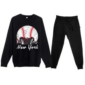 New York Baseball NY Premium Crewneck Sweatsuit Set