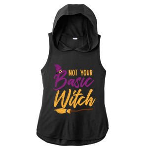 Not Your Basic Witch Funny Halloween Costume Gift Ladies PosiCharge Tri-Blend Wicking Draft Hoodie Tank