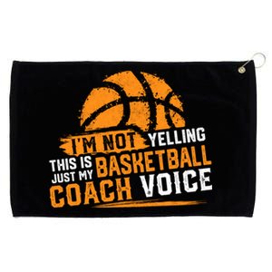 Not Yelling Basketball Coach Voice Funny Dad Mom Papa Mama Funny Gift Grommeted Golf Towel