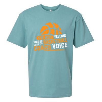 Not Yelling Basketball Coach Voice Funny Dad Mom Papa Mama Funny Gift Sueded Cloud Jersey T-Shirt