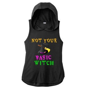 Not Your Basic Witch Funny Witch Halloween Costume Gift Ladies PosiCharge Tri-Blend Wicking Draft Hoodie Tank