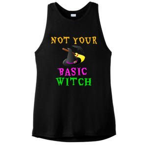 Not Your Basic Witch Funny Witch Halloween Costume Gift Ladies PosiCharge Tri-Blend Wicking Tank