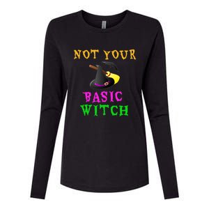 Not Your Basic Witch Funny Witch Halloween Costume Gift Womens Cotton Relaxed Long Sleeve T-Shirt