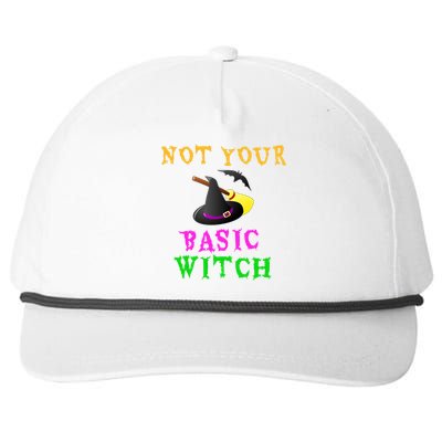 Not Your Basic Witch Funny Witch Halloween Costume Gift Snapback Five-Panel Rope Hat