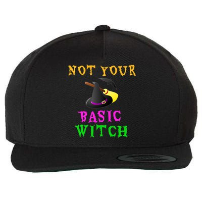 Not Your Basic Witch Funny Witch Halloween Costume Gift Wool Snapback Cap