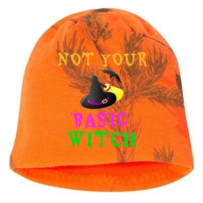 Not Your Basic Witch Funny Witch Halloween Costume Gift Kati - Camo Knit Beanie