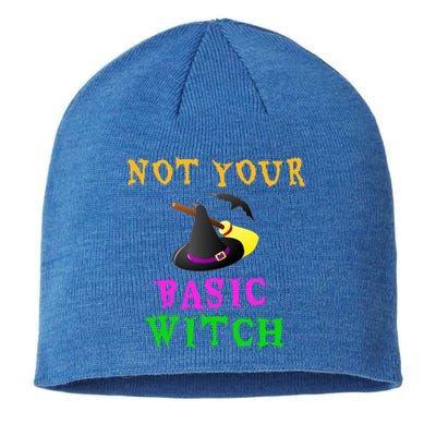 Not Your Basic Witch Funny Witch Halloween Costume Gift Sustainable Beanie