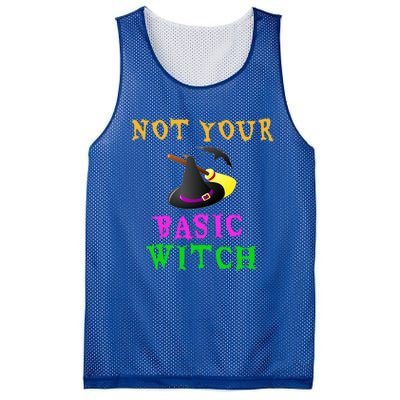 Not Your Basic Witch Funny Witch Halloween Costume Gift Mesh Reversible Basketball Jersey Tank