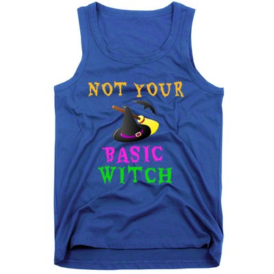 Not Your Basic Witch Funny Witch Halloween Costume Gift Tank Top