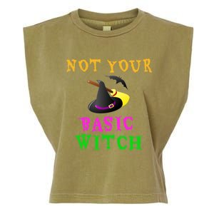 Not Your Basic Witch Funny Witch Halloween Costume Gift Garment-Dyed Women's Muscle Tee