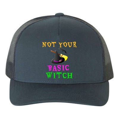 Not Your Basic Witch Funny Witch Halloween Costume Gift Yupoong Adult 5-Panel Trucker Hat