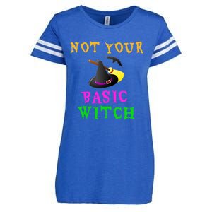 Not Your Basic Witch Funny Witch Halloween Costume Gift Enza Ladies Jersey Football T-Shirt