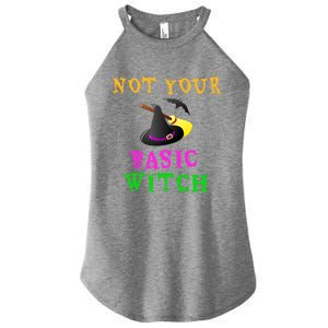 Not Your Basic Witch Funny Witch Halloween Costume Gift Women's Perfect Tri Rocker Tank