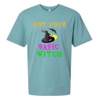 Not Your Basic Witch Funny Witch Halloween Costume Gift Sueded Cloud Jersey T-Shirt