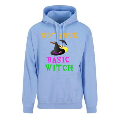 Not Your Basic Witch Funny Witch Halloween Costume Gift Unisex Surf Hoodie