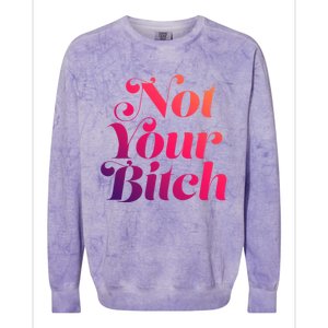 Not Your Bitch Funny S Rights Gift Colorblast Crewneck Sweatshirt