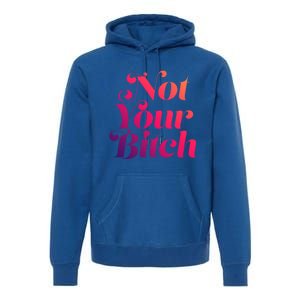 Not Your Bitch Funny S Rights Gift Premium Hoodie