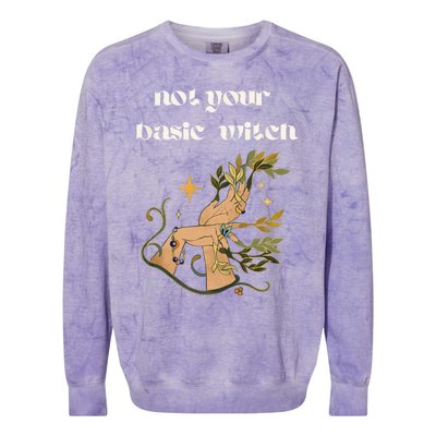 Not Your Basic Witch Colorblast Crewneck Sweatshirt