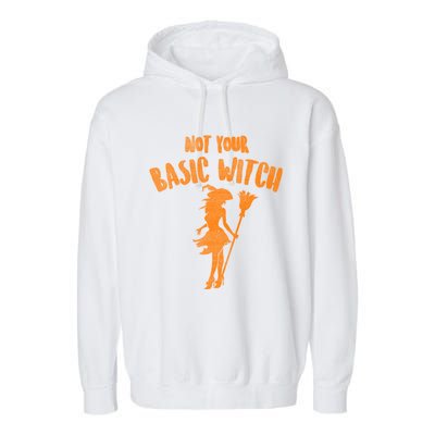 Not Your Basic Witch Gift Garment-Dyed Fleece Hoodie