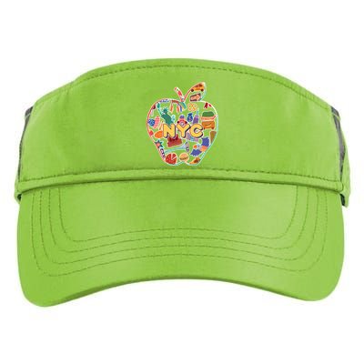 NYC Apple Doodle Adult Drive Performance Visor