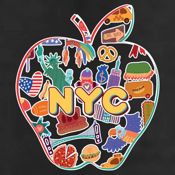 NYC Apple Doodle Cool Comfort Performance Bucket Hat
