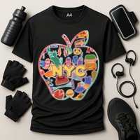 NYC Apple Doodle Cooling Performance Crew T-Shirt