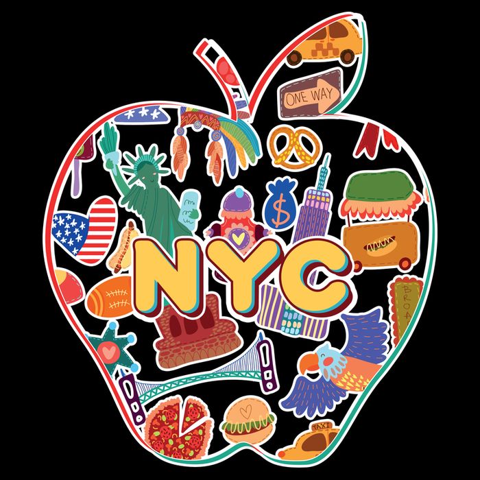 NYC Apple Doodle Apron