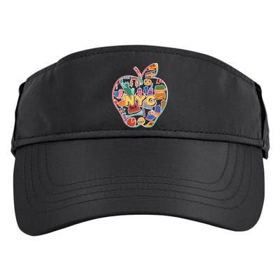 NYC Apple Doodle Adult Drive Performance Visor