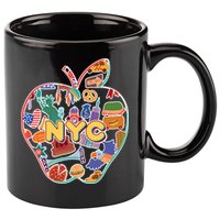 NYC Apple Doodle 11oz C Handle Ceramic Mug