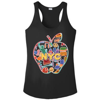 NYC Apple Doodle Ladies PosiCharge Competitor Racerback Tank