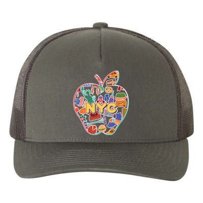 NYC Apple Doodle Yupoong Adult 5-Panel Trucker Hat