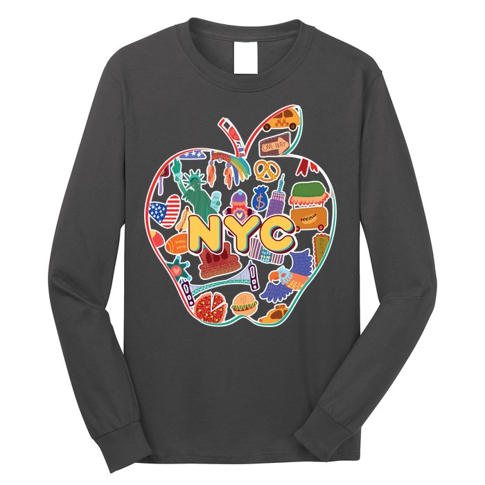 NYC Apple Doodle Long Sleeve Shirt