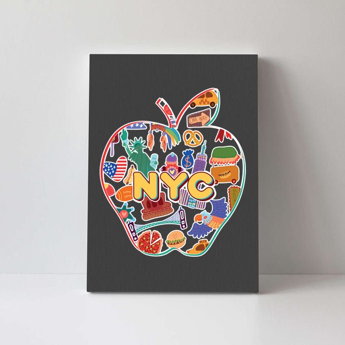 NYC Apple Doodle Canvas