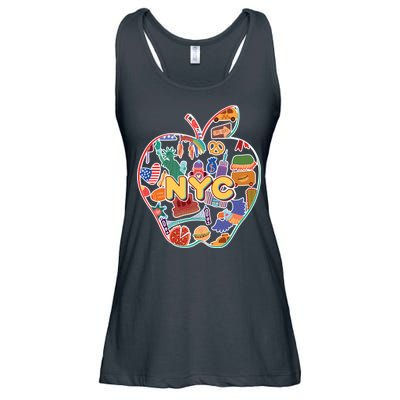 NYC Apple Doodle Ladies Essential Flowy Tank