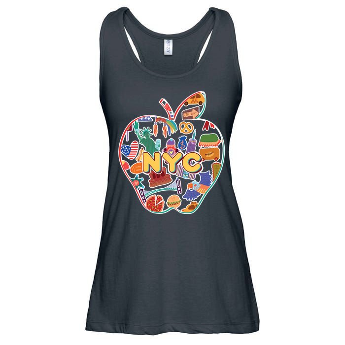 NYC Apple Doodle Ladies Essential Flowy Tank