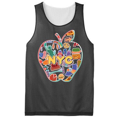 NYC Apple Doodle Mesh Reversible Basketball Jersey Tank