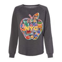 NYC Apple Doodle Womens California Wash Sweatshirt