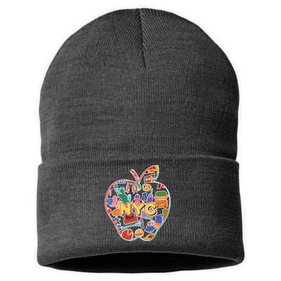 NYC Apple Doodle Sustainable Knit Beanie