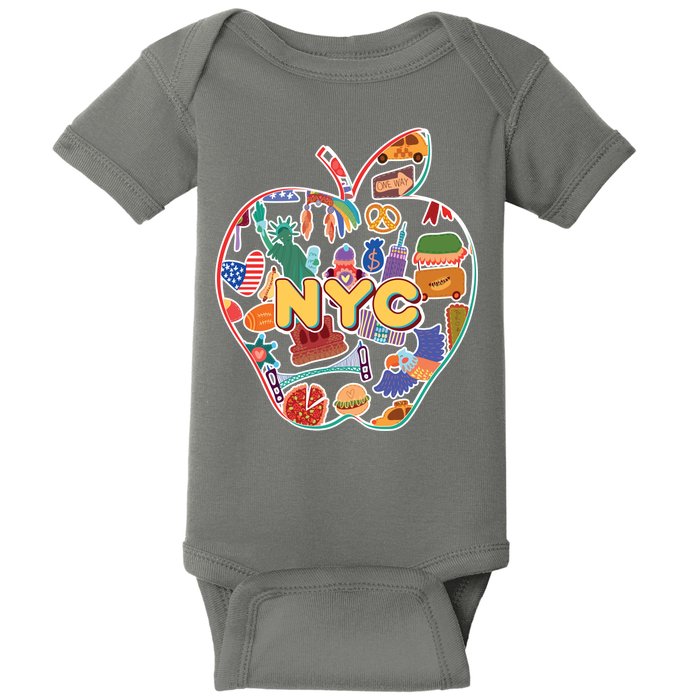 NYC Apple Doodle Baby Bodysuit