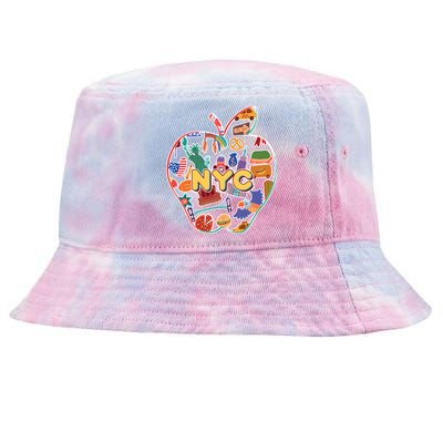 NYC Apple Doodle Tie-Dyed Bucket Hat